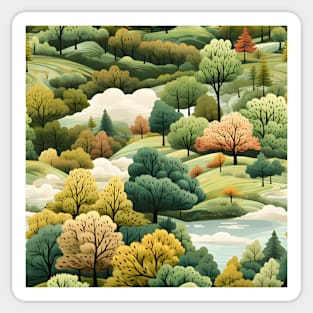 Fantasy Landscapes Forest Pattern 2 Sticker